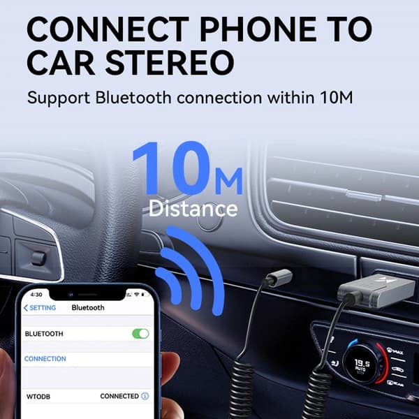 Wozinsky Bluetooth 5.3 Audio Adapter - Svart