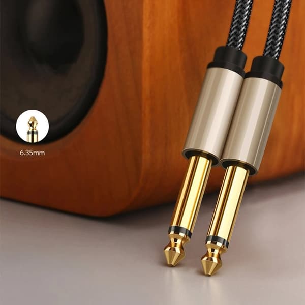 Ugreen Audio Kabel 6.35 mm Jack 3m Mono TS - Grå