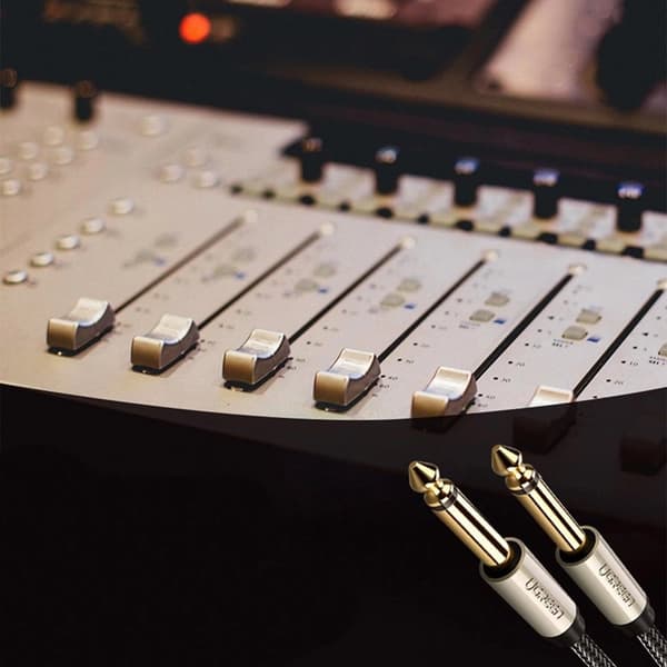 Ugreen Audio Kabel 6.35 mm Jack 3m Mono TS - Grå
