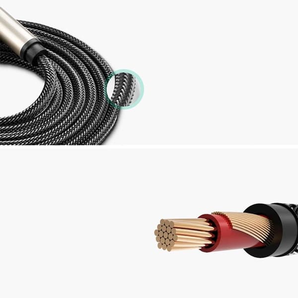 Ugreen Audio Kabel 6.35 mm Jack 3m Mono TS - Grå