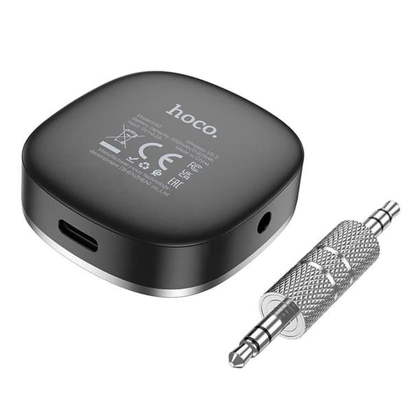 Hoco Adapter Aux Bluetooth Jack 3.5 mm E80 - Svart