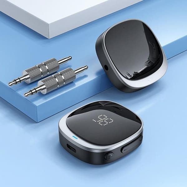 Hoco Adapter Aux Bluetooth Jack 3.5 mm E80 - Svart