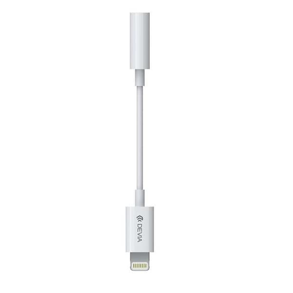 Devia Audio Adapter Lightning Till 3.5 mm EC090 - Vit