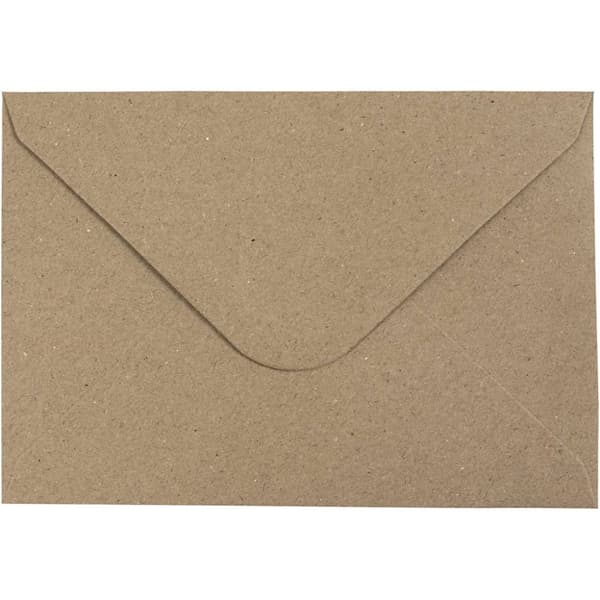 Resirkulert konvolutt, konvolutt str. 11,5x16 cm, 120 g, natur, 50stk./ 1 pk.