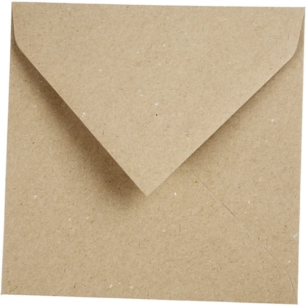 Kvistkuvert, kuvert str. 16x16 cm, 120 g, natur, 50 stk./ 1 pk.