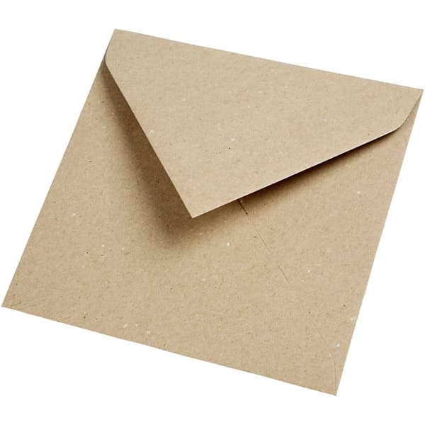 Kvistkuvert, kuvert str. 16x16 cm, 120 g, natur, 50 stk./ 1 pk.