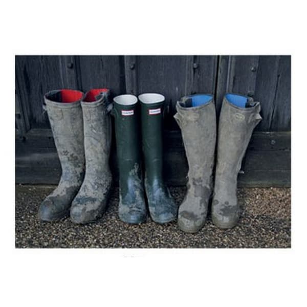 Kevin Milner Wellingtons Countryside Greetings Card Multicoloured One Size
