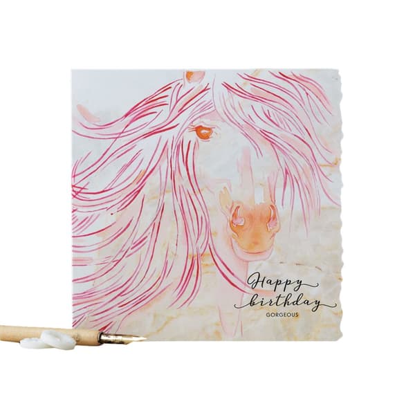 Deckled Edge Fantasifuldt Dolomit fødselsdagshilsenkort Pink/Orange/White One Size