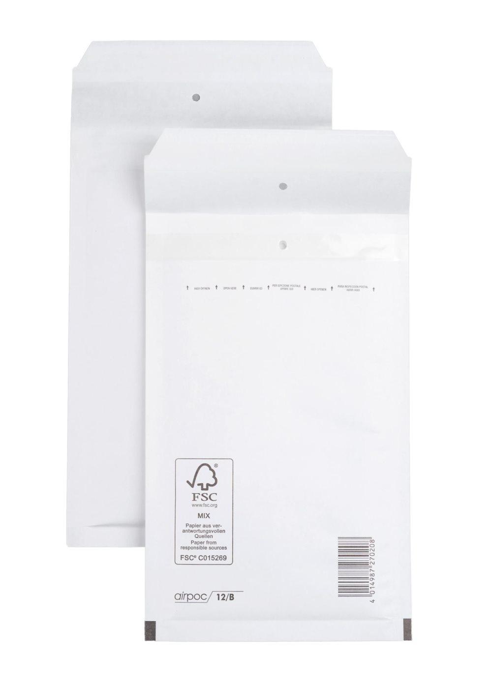 Bubbelpåse 12 120x215mm vit 200/FP