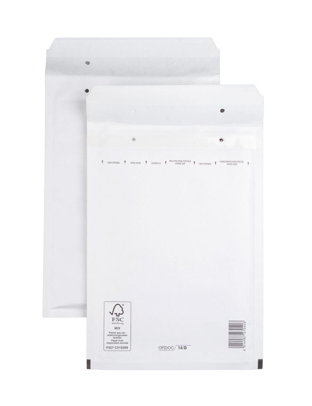 Bubbelpåse 14 180x265mm vit 100/FP