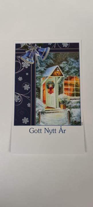 5 st enkla kort med kuvert -Gott Nytt År - (nr7) julkort