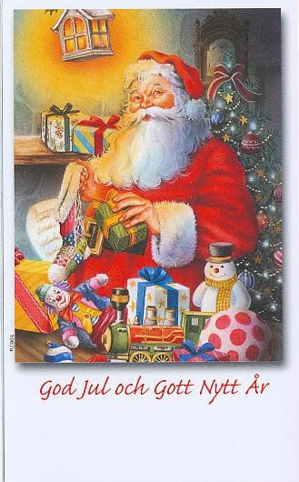 8 st enkla kort med kuvert - God Jul och Gott Nytt År - (nr2) julkort