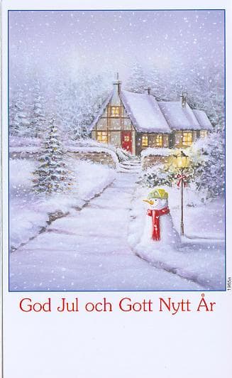 8 st enkla kort med kuvert - God Jul och Gott Nytt År - (nr6) julkort
