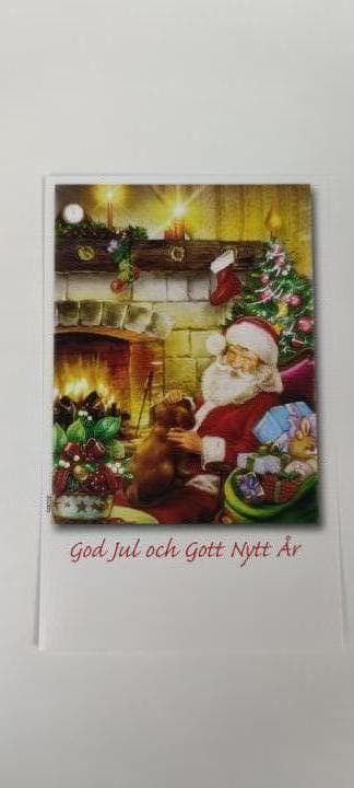 8 st enkla kort med kuvert - God Jul och Gott Nytt År - (nr8) julkort