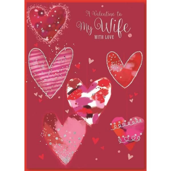 Simon Elvin Hustruhjerter Valentinshilsner kort (pakke med 6) Red/Pink One Size