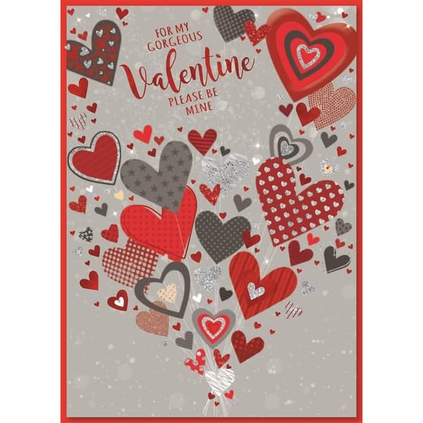 Simon Elvin Hälsningskort till min underbara Valentin (6 st.) Red/Black/Grey One Size