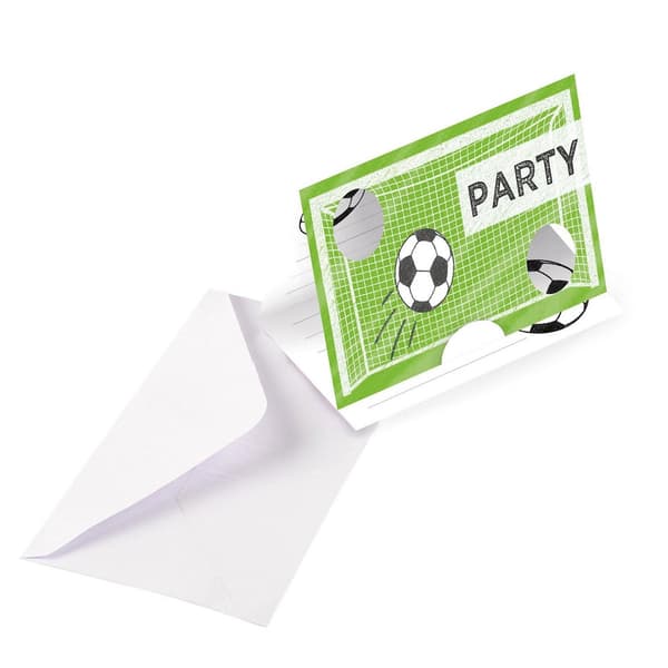 Amscan Kicker-festinvitationer (pakke med 8 stk.) Green One Size