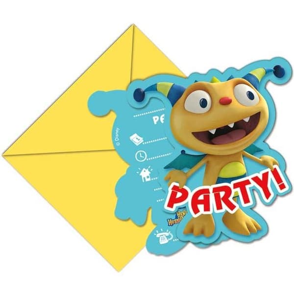Henry Hugglemonster Party Invitations Yellow/Blue/Red One Size