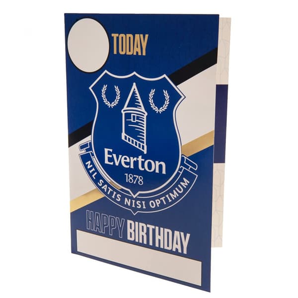 Everton FC Birthday Card With Stickers Blue/White/Gold One Size