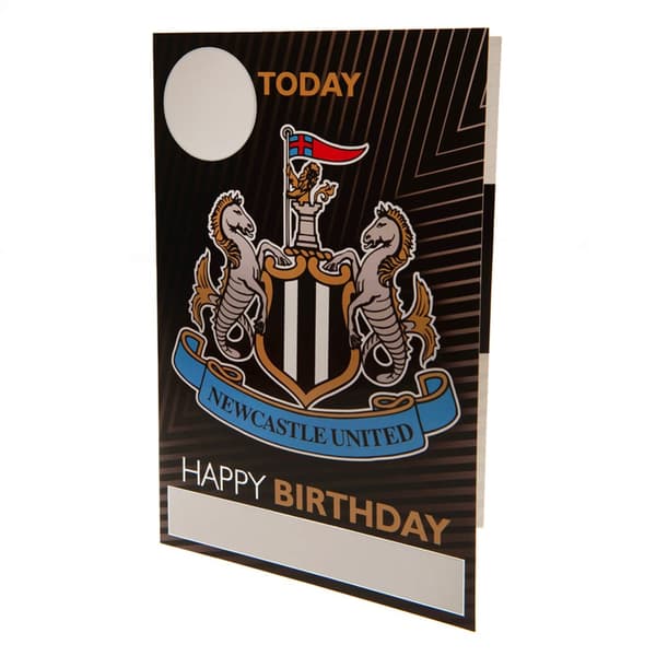 Newcastle United FC Födelsedagskort med klistermärken Black/White/Gold One Size