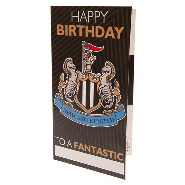 Newcastle United FC Customisable Birthday Card With Stickers