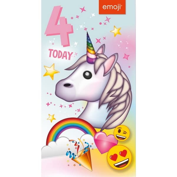 Emoji 4 Idag Enhörning Födelsedagskort Multicoloured One Size
