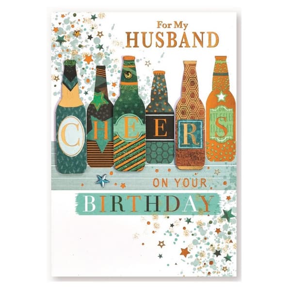 Simon Elvin Isabel Garden Husband Birthday Card (Pack of 6) Multicoloured One Size