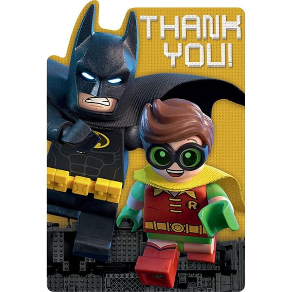 Lego Batman Movie Thank You Card (Pack of 8)