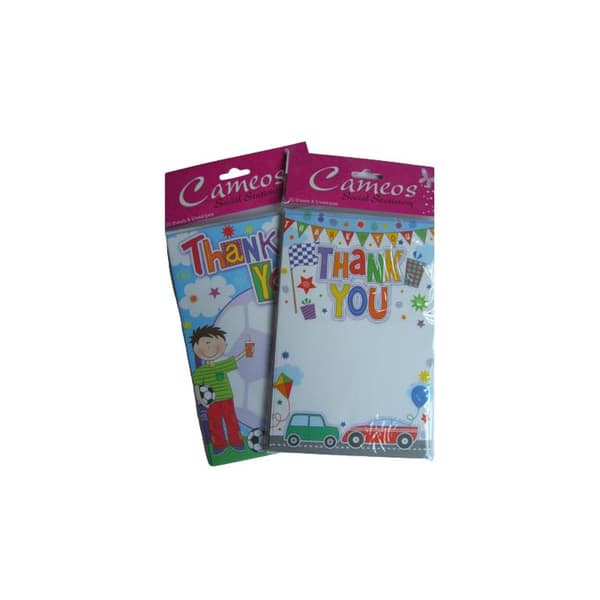 Cameos Thank You Card (Pack of 20) Multicoloured One Size