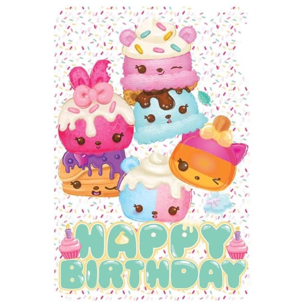 Num Noms Characters Happy Birthday Card Multicoloured One Size
