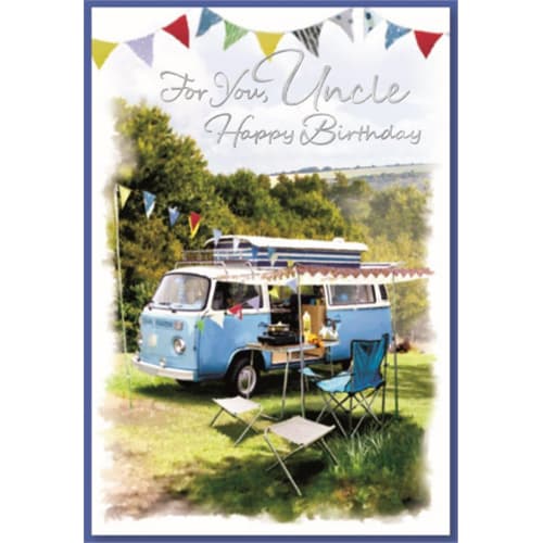 Simon Elvin For You Uncle Van Happy Birthday Greetings Card (Pack of 6) White/Multicoloured One Size