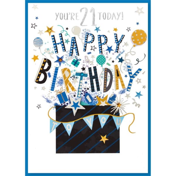 Simon Elvin Isabel Garden Brother In Law Birthday Card (Pack of 6) White/Blue/Gold One Size
