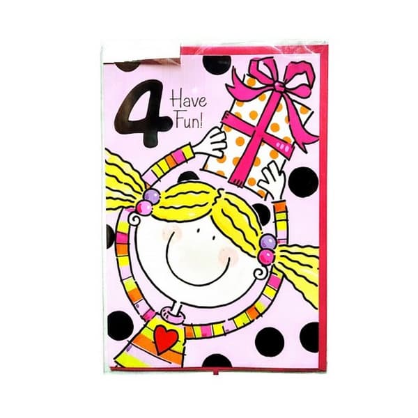 4 Have Fun! Greetings Card Multicoloured One Size