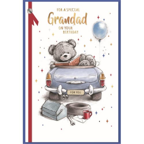 Simon Elvin For A Special Grandad Birthday Greetings Card (Pack of 6) White/Blue/Gold One Size