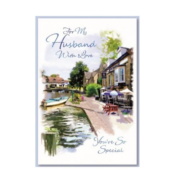 Simon Elvin For My Special Husband With Love Tree Greetings Card (Pack of 6) Multicoloured One Size