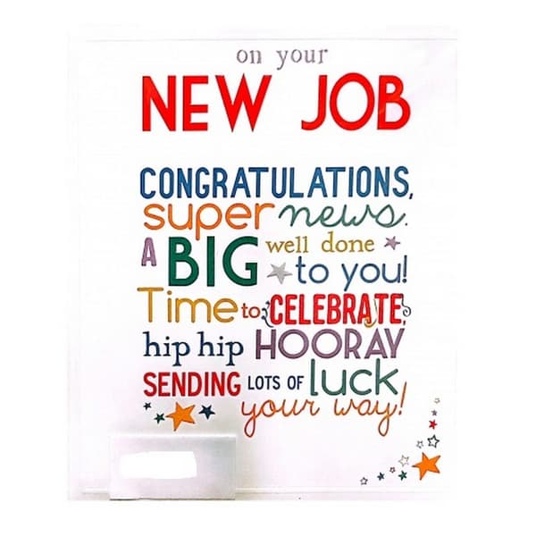 On Your New Job Congratulations Greetings Card Multicoloured One Size