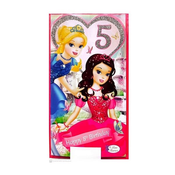 Gem Fairies 5th Birthday Greetings Card Multicoloured One Size