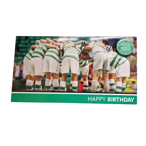Celtic FC Players Birthday Card & Badge Green/White One Size