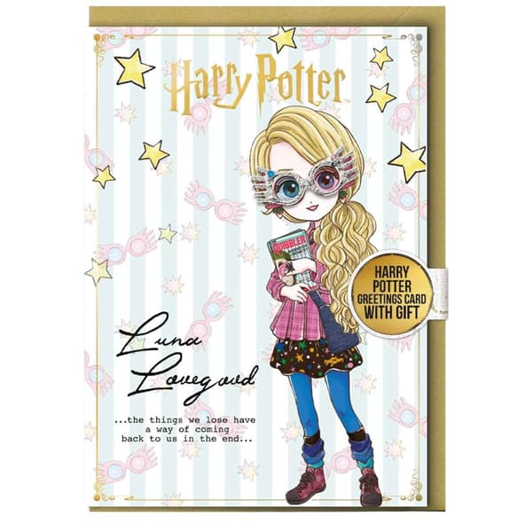 Harry Potter Luna Lovegood Födelsedagskort & Badge