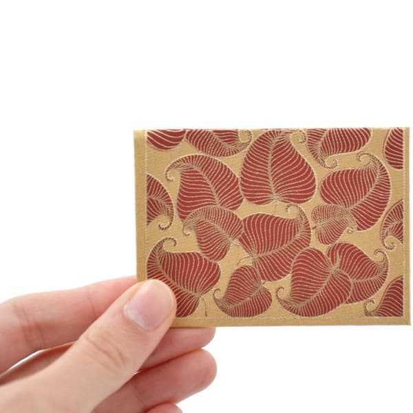 PAPERTREE NATURE Paket med 5 Mini Kuvert Meddelande + kort 8,5x6cm Kraft/Bordeaux
