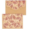 Miniatyrbild 1 av 2: PAPERTREE NATURE Paket med 5 Mini Kuvert Meddelande + kort 8,5x6cm Kraft/Bordeaux