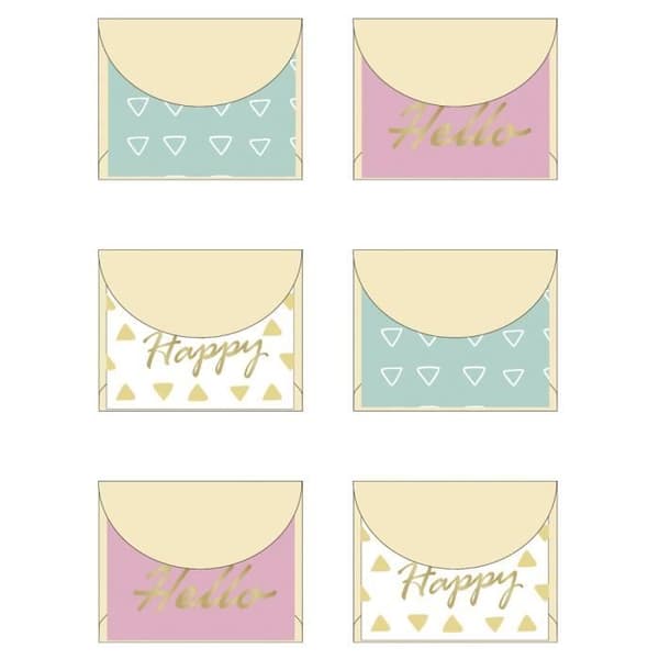 Mini kuvert - RAYHER - Glad - 5x4cm - 6 stycken - Scrapbooking