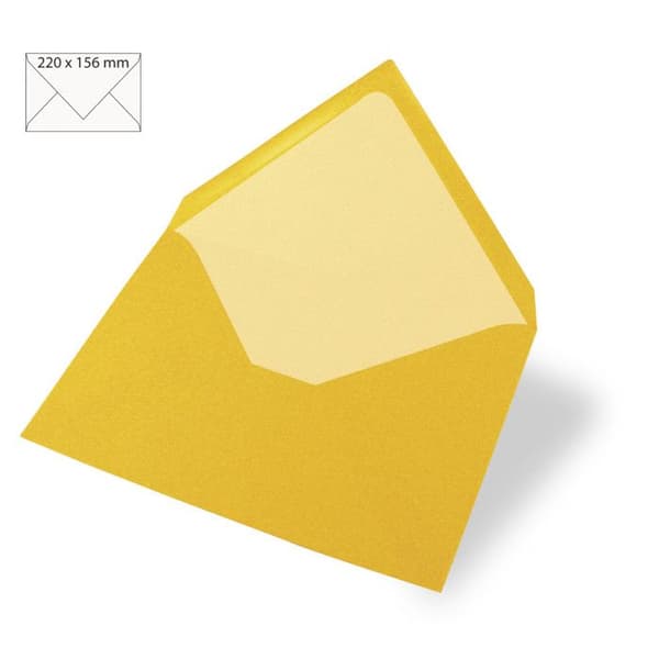 Enveloppe C6 Gul sol 156x110mm 5 stycken