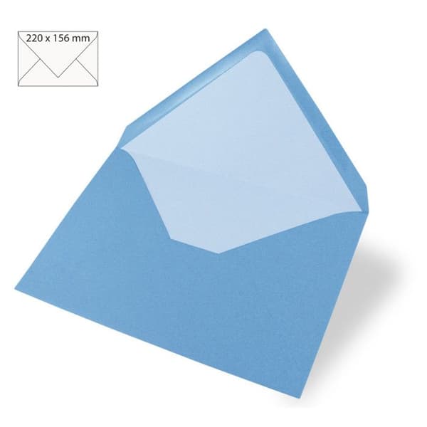 Envelop C6 Azurblå 156x110mm 5 stycken