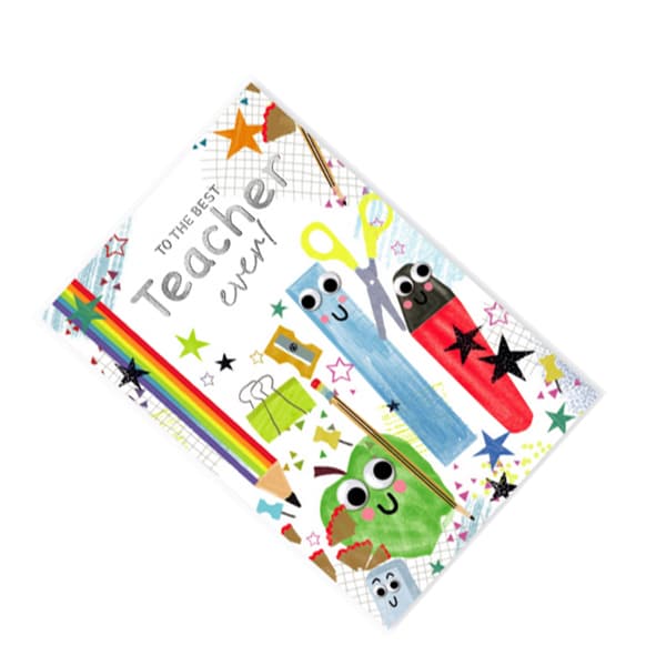 Simon Elvin To The Best Teacher Ever Greetings Card (Pack of 6)