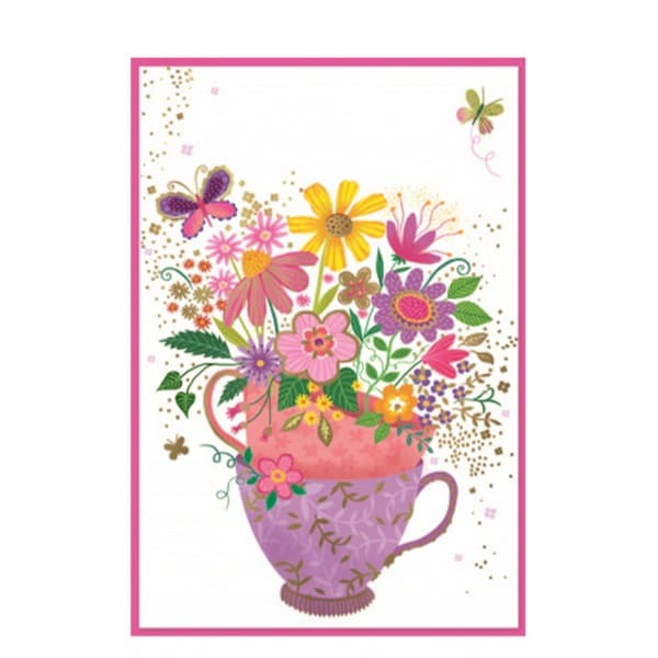 Simon Elvin Vase Greetings Card (Pack of 6) Multicoloured One Size