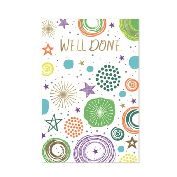 Simon Elvin Well Done! Stars Greetings Card (Pack of 6) Blue/Multicoloured One Size