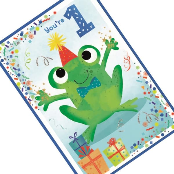 Simon Elvin You´re 1 Frog Birthday Card (Pack of 6)