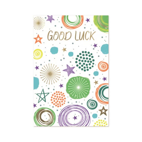 Simon Elvin Spiral Good Luck Greetings Card (Pack of 6) Multicoloured One Size