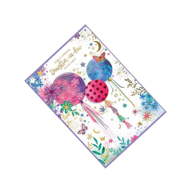 Simon Elvin For A Special Daughter In Law Balloons Greetings Card (Pack of 6)